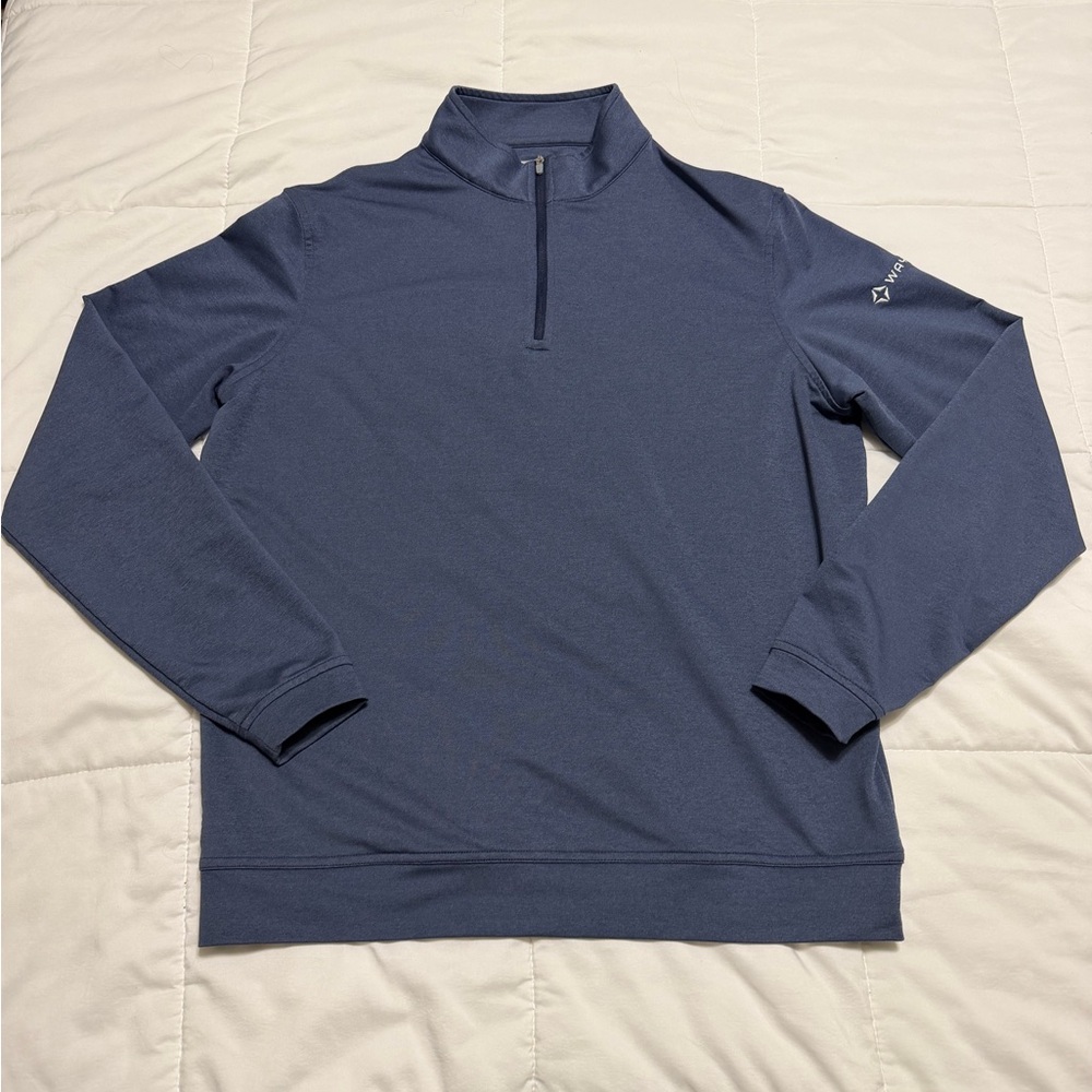 Peter Millar Blue Quarter-Zip Sweater